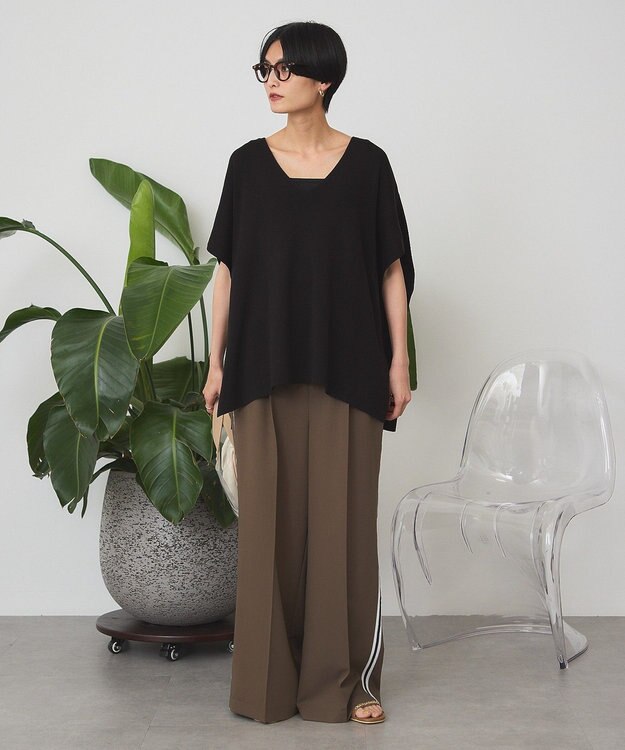 AMERICAN HOLIC Vネックニットベスト Black