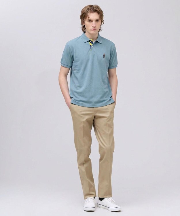 J.PRESS MEN 新デザイン【BULLDOG BOY / 8色展開】カノコレジメン ポロシャツ サックスブルー系