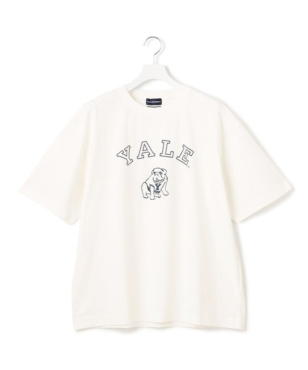 J.PRESS YORK STREET 【UNISEX】YALEブルドックプリント Tシャツ ホワイト系