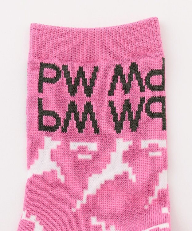 PW CIRCULUS 【WOMEN】【土踏まずをサポート】鹿×モフモフ  ミドルソックス ピンク系5