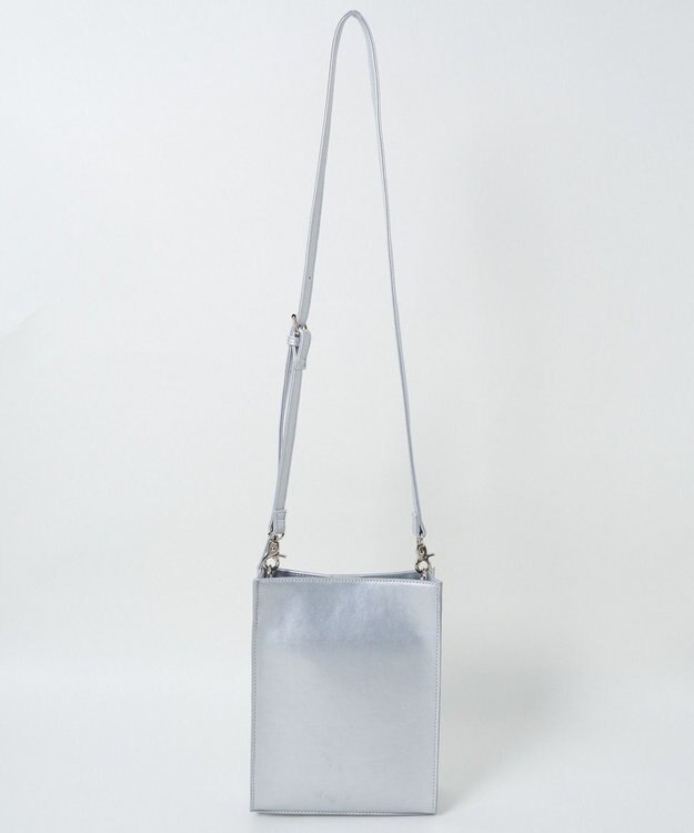 WEGO レザータッチスクエアショルダー シルバー