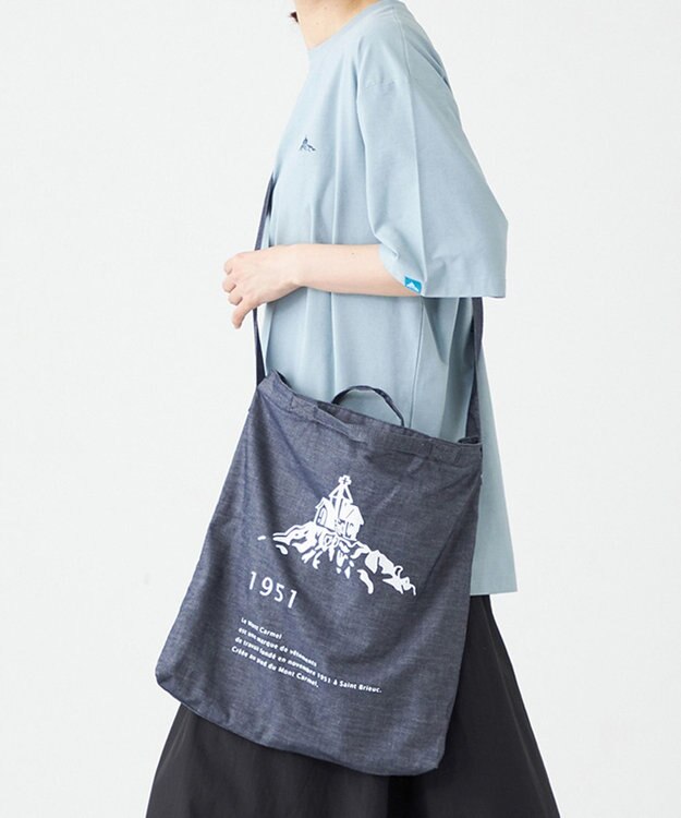 SHARE PARK LADIES 【撥水加工】イージーデニム２WAYロゴバッグ ネイビー系