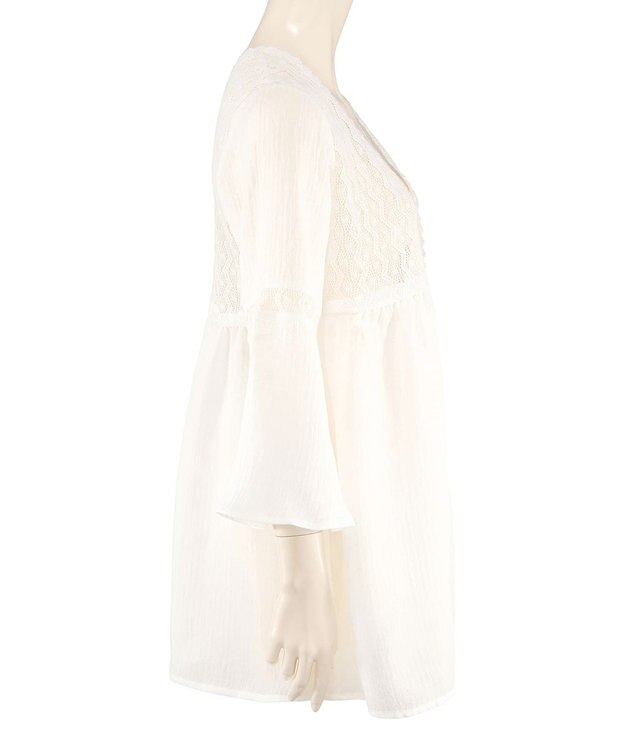 San-ai Resort（三愛水着楽園） レース羽織り　F　【San-ai Resort（サンアイリゾート）】 ホワイト