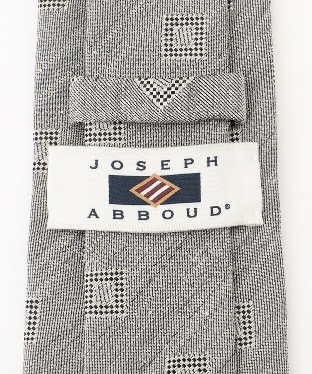 JOSEPH ABBOUD 【日本縫製】シャドースクエアジャガード ネクタイ ライトグレー系7