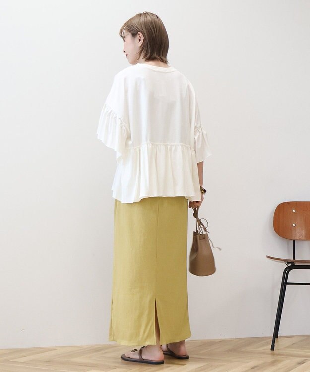 AMERICAN HOLIC バックフリル半袖プルオーバー Off White