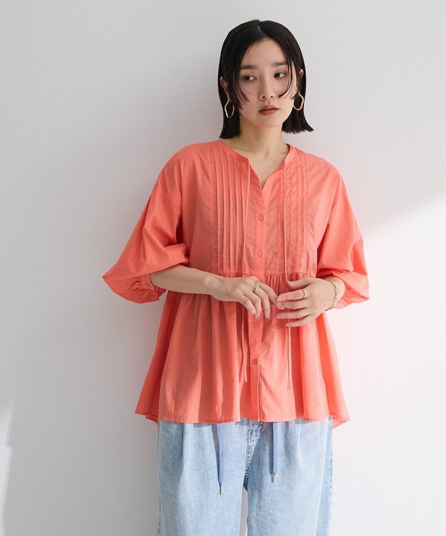 Green Parks ピンタックブラウス White