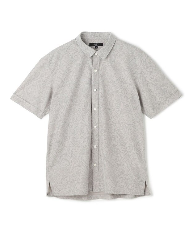 JOSEPH HOMME 【新柄】ヨシタレース　レギュラーカラー半袖シャツ ライトグレー系
