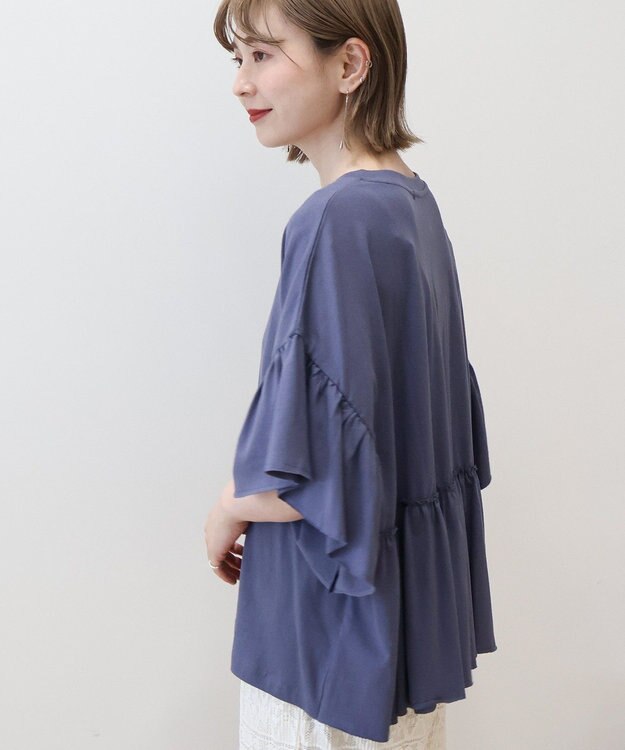 AMERICAN HOLIC バックフリル半袖プルオーバー Navy