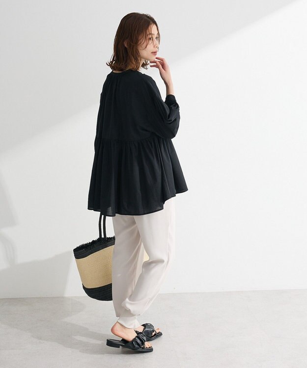 Green Parks ピンタックブラウス White