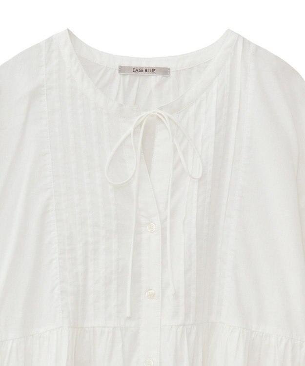 Green Parks ピンタックブラウス White