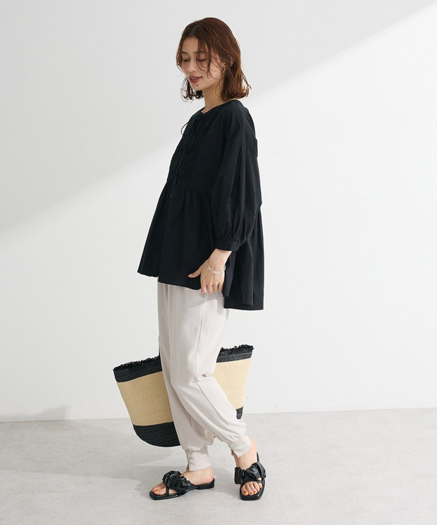 Green Parks ピンタックブラウス White