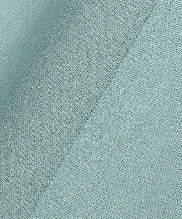 自由区 【セットアップ対応・接触冷感・洗える】リネンライクシンセティックキュロット パンツ ライトブルー