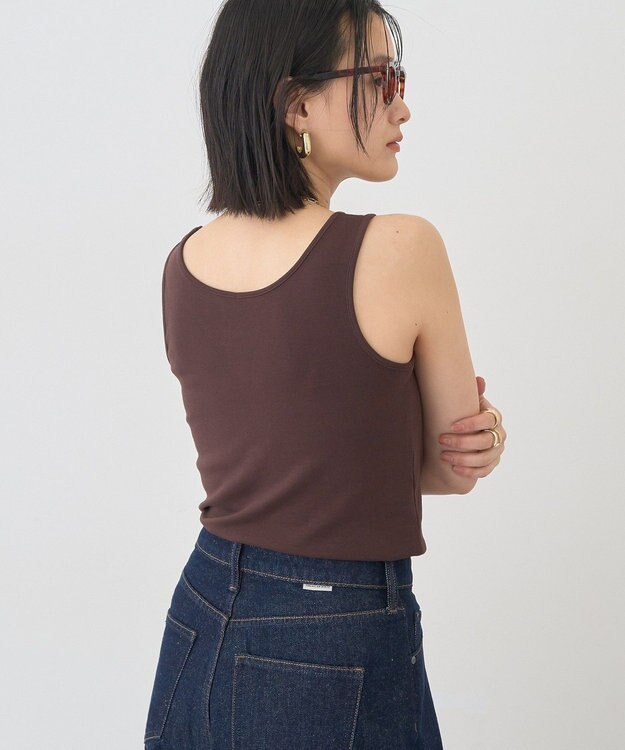 AMERICAN HOLIC Uネックタンクトップ Brown