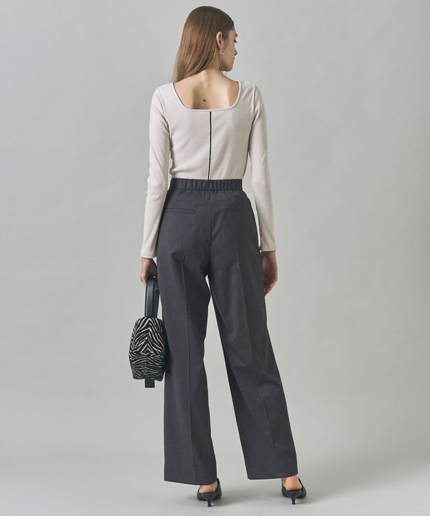 ICB 【洗える】【OUR WACOAL コラボ】カップイン スクエアネックロングTシャツ トープ系