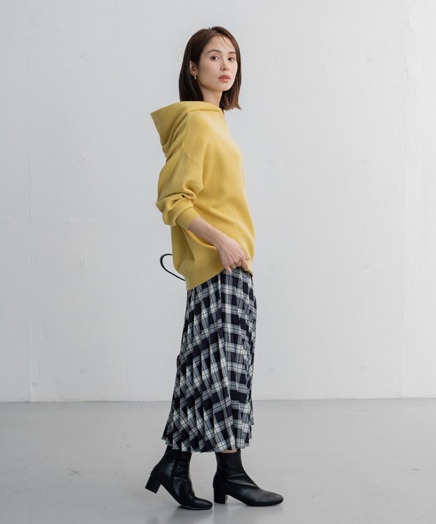 ANY 【洗える】スウェットライクフーディ イエロー