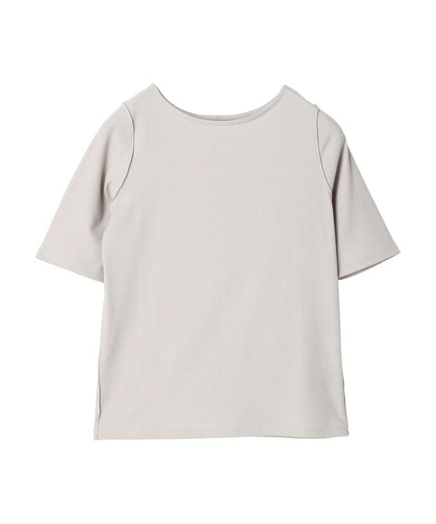 Green Parks ５分袖カットリブプルオーバー Light Gray