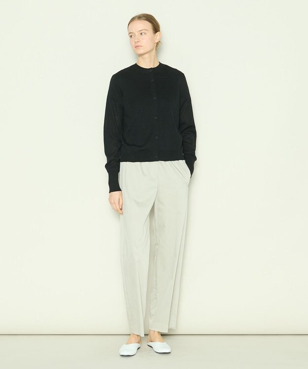 JOSEPH 【洗える】リネンコットン　カーディガン Black