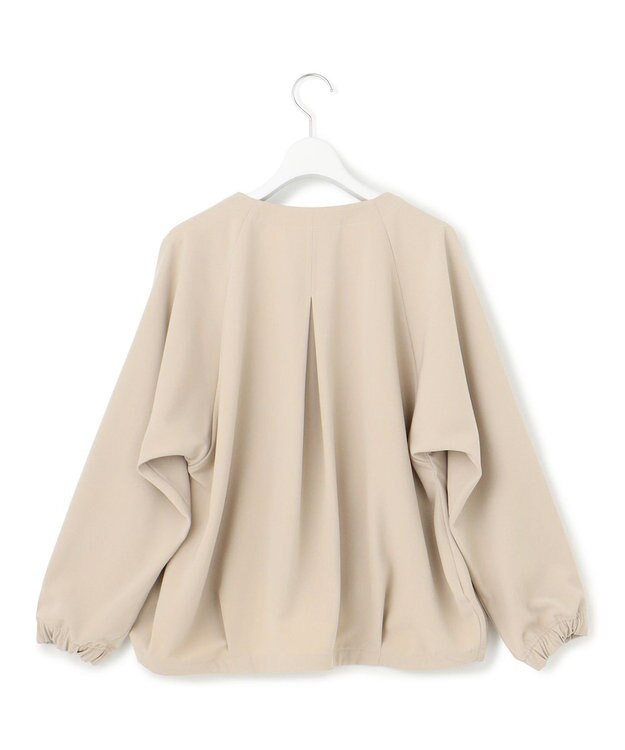 J.PRESS YORK STREET 【WOMEN】ジャージーライクツイル ドルマンブルゾン ベージュ系