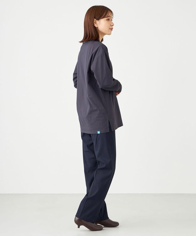 SHARE PARK LADIES 【UVカット・吸水速乾・ストレッチ・軽量 】モックネックＴシャツ グレー系