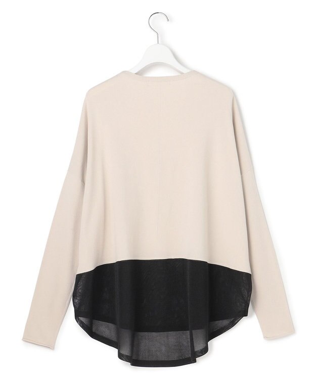 ICB 【先行予約】 ヴィスコースワイド シアーコンビプルオーバー トープ×ブラック