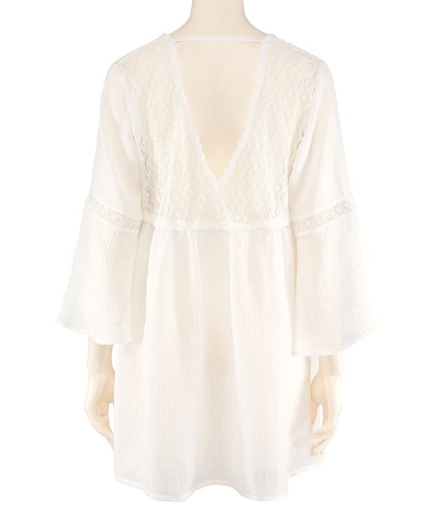 San-ai Resort（三愛水着楽園） レース羽織り　F　【San-ai Resort（サンアイリゾート）】 ホワイト