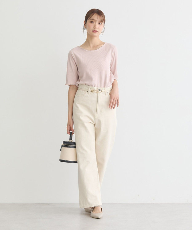 earth music&ecology ビットベルト Ivory