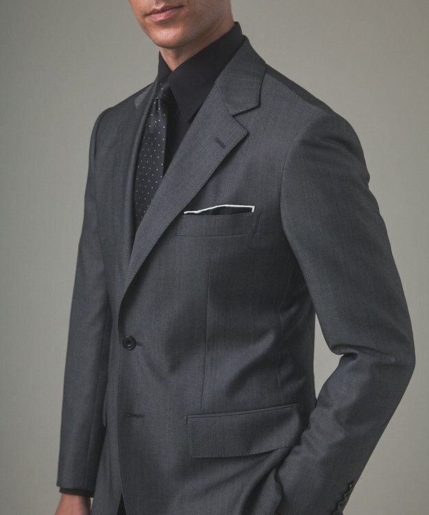 GOTAIRIKU 【形態安定】PREMIUMPLEATS_レギュラーカラー 通年ドレスシャツ（ブラック） ブラック系