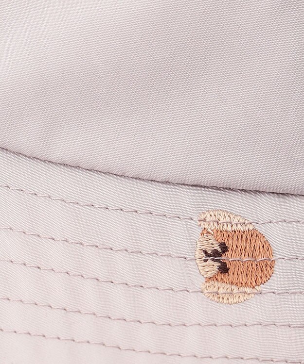 ANY KIDS 日よけ付き 刺繍 バケット ハット ベージュ