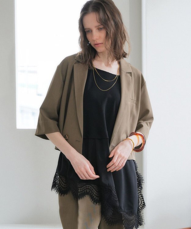 YECCA VECCA ステンレス2連チェーンネックレス Gold