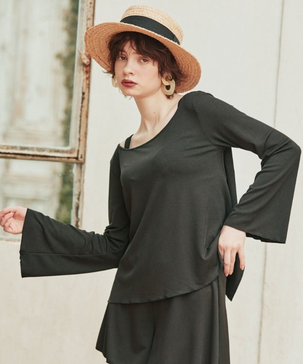 San-ai Resort（三愛水着楽園） 【SALE】水陸両用　トップス・ショートパンツセット　9M・11L　【San-ai Resort（サンアイリゾート）】 ブラック