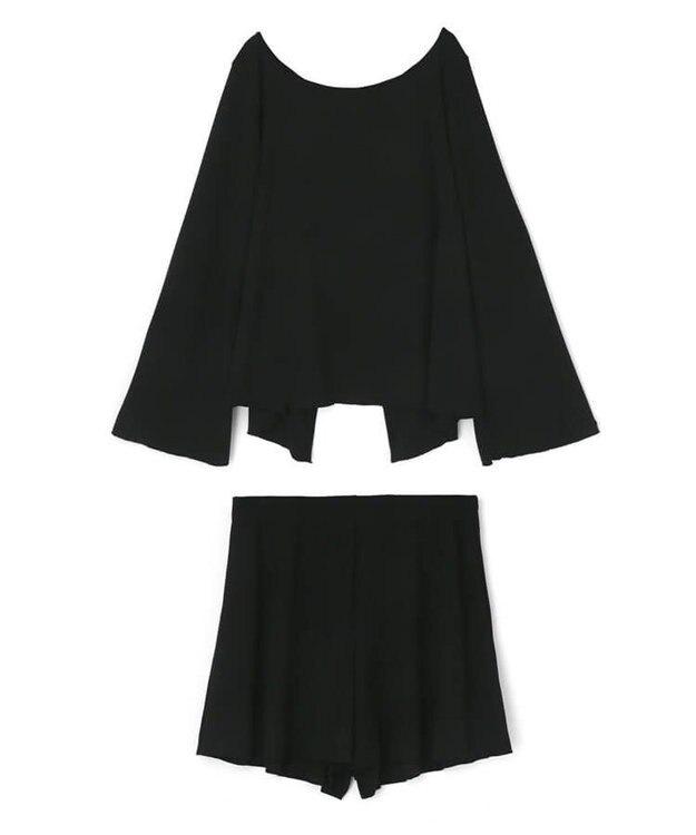 San-ai Resort（三愛水着楽園） 【SALE】水陸両用　トップス・ショートパンツセット　9M・11L　【San-ai Resort（サンアイリゾート）】 ブラック