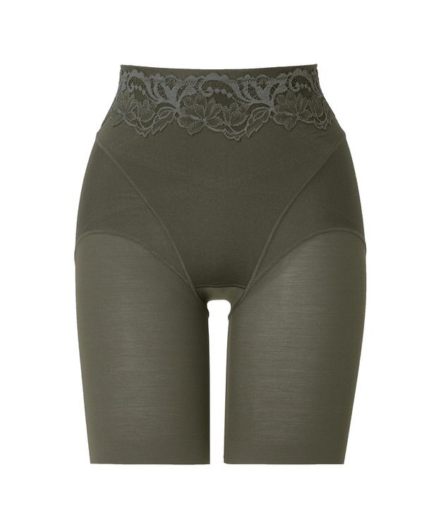 BRADELIS New York 【BRADELIS NewYork peace】綿混ハイブリッド・デイリーガードル24 お腹から太ももまでをスッキリ整える補正ガードル カーキ