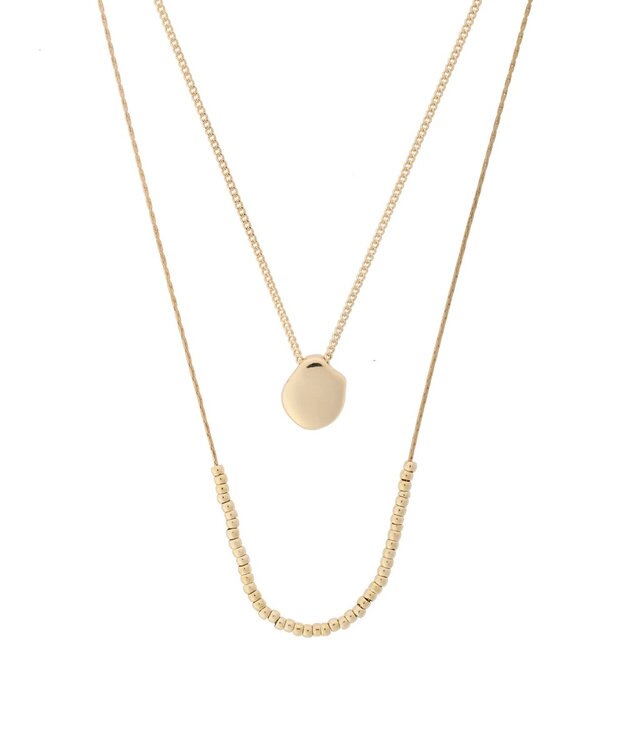 AMERICAN HOLIC メタルトップ＆ボールスライドチェーンＳＥＴネックレス Gold