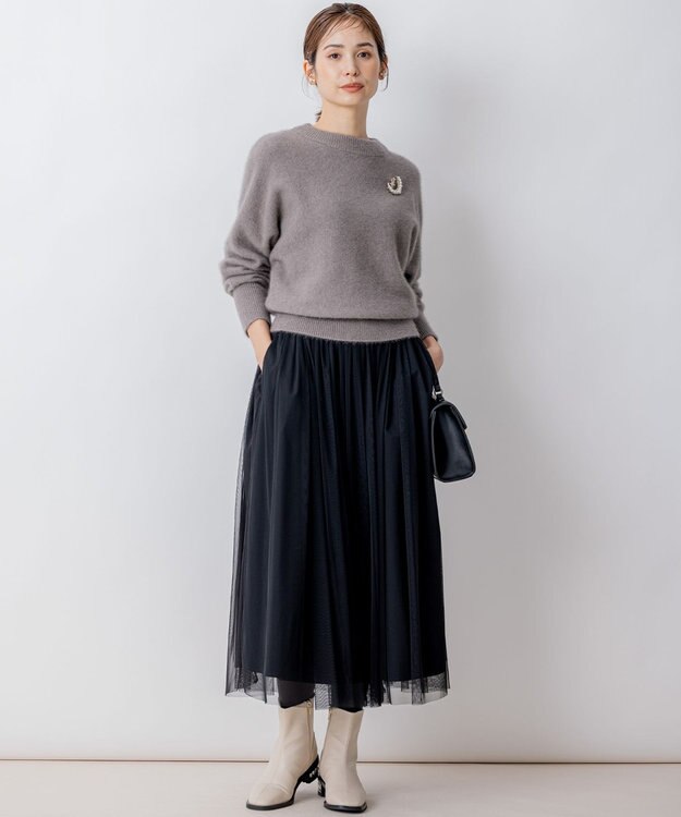 組曲 FOXミックス ニット ブラウン系