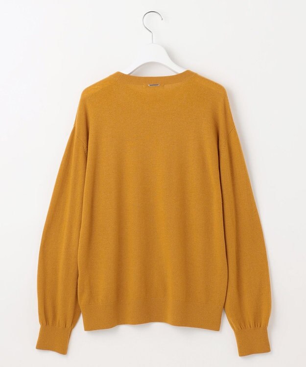 自由区 L 【カタログ掲載】ファインウールカシミヤクルーネック ニット マスタード