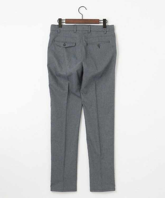 JOSEPH ABBOUD 【キングサイズ・ウエストも伸びる！/ストレッチ】ミックスリネンシャンブレーパンツ グレー系