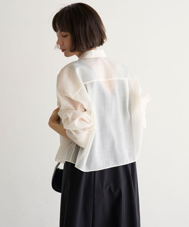 UNFILO シアークロップドシャツ オフ