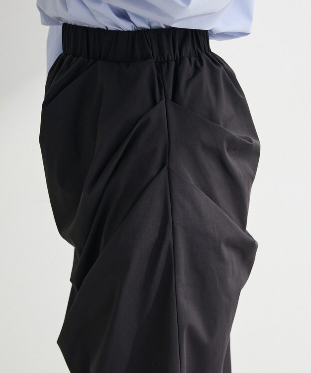 Green Parks ドレープタイトスカート Black