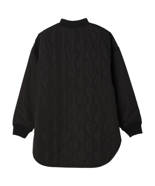 AMERICAN HOLIC キルポカリブ付きキルティングブルゾン Black