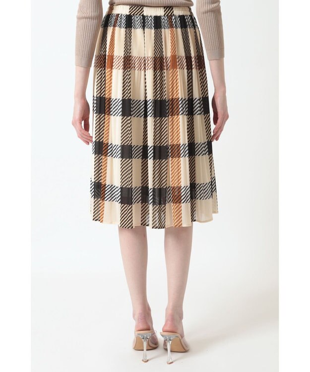 DAKS ハウスチェック プリーツ フレア スカート ハウスチェック