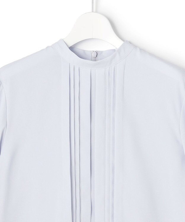 23区 【先行予約】バックサテンアムンゼン フロントタックブラウス スカイブルー系