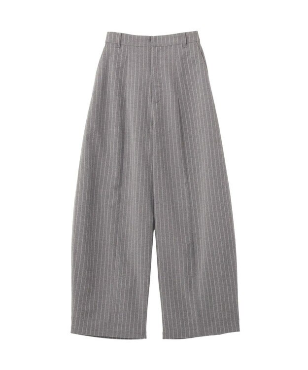 earth music&ecology バルーンパンツ Stripe Gray