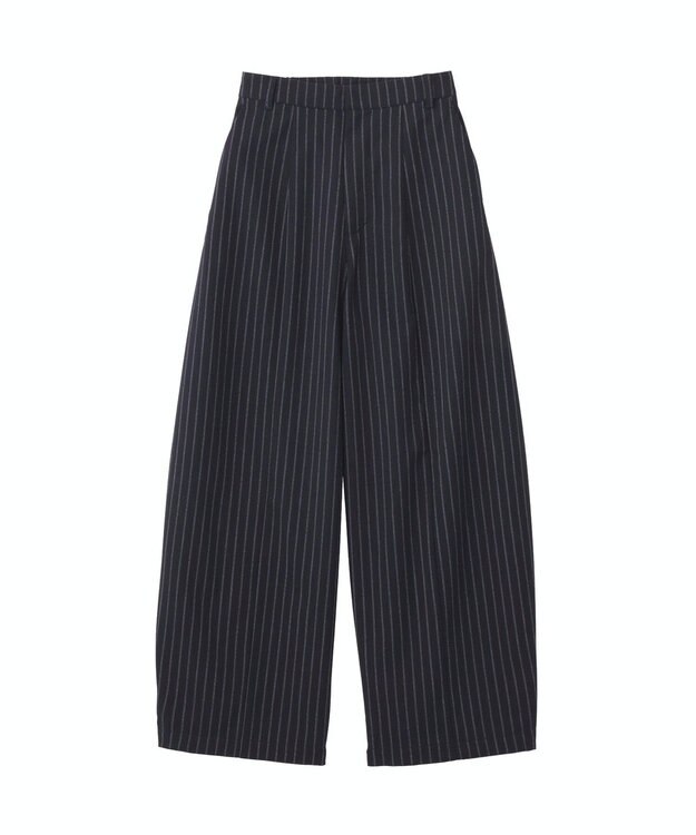 earth music&ecology バルーンパンツ Stripe Navy