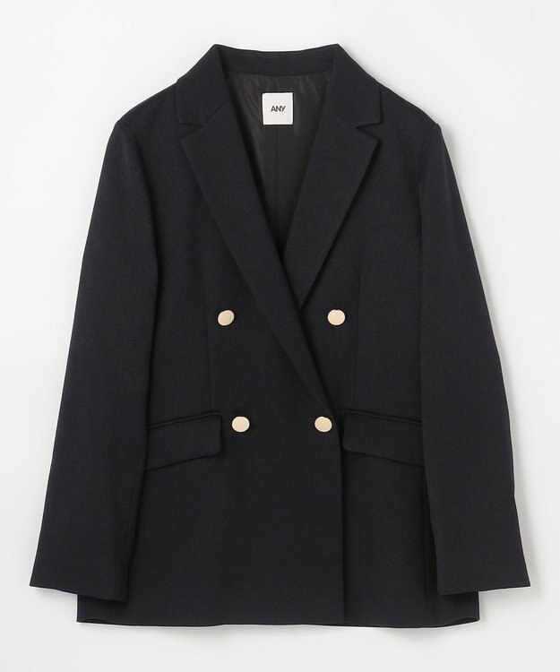 ANY L ウーリッシュＷブレストジャケット ネイビー