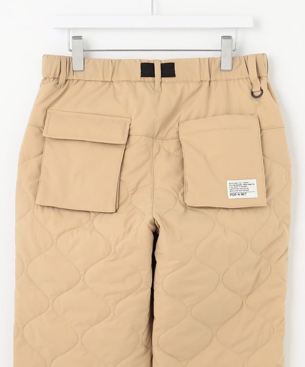 PW CIRCULUS 【MEN】ひょうたんキルト中綿ワイドジョガーパンツ ベージュ系