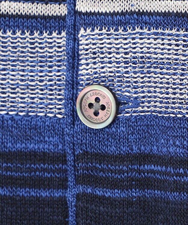 JOSEPH ABBOUD 【サスティナブル】スラブギマボーダー カーディガン ブルー系2