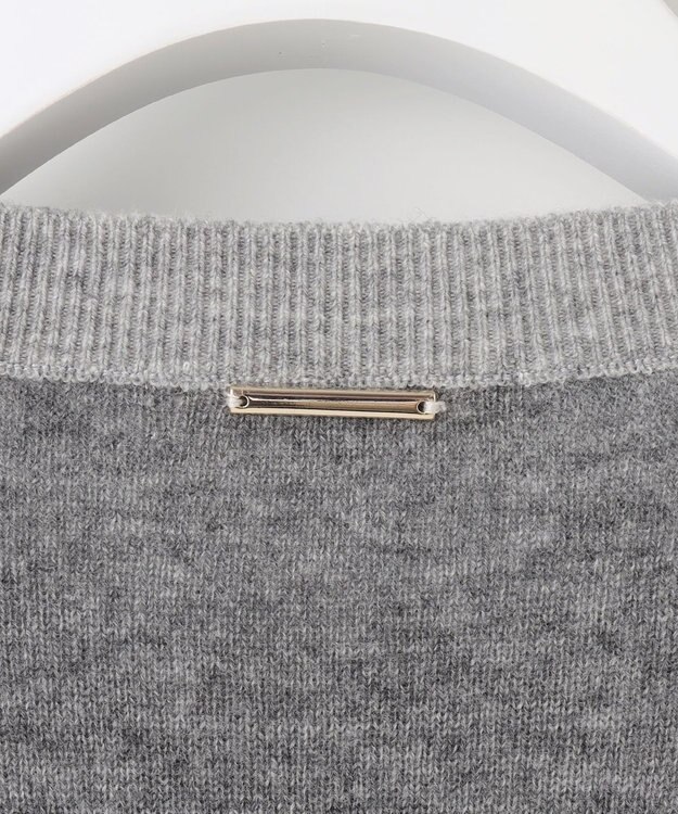 自由区 L 【カタログ掲載】ファインウールカシミヤクルーネック ニット グレー系