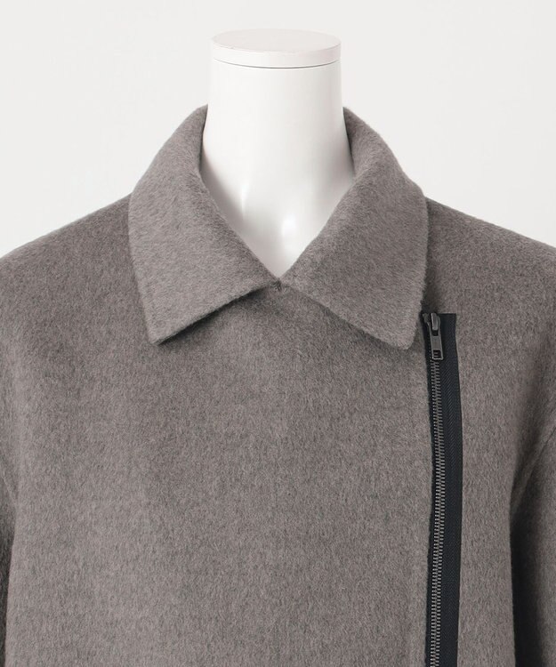 23区 【エステータ】ウールカシミヤビーバー ジップコート グレージュ系