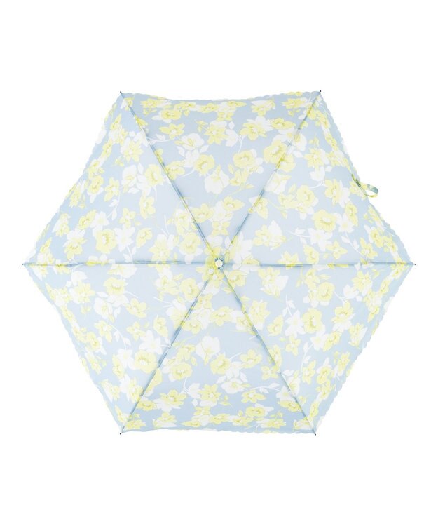 MOONBAT estaa 【耐風】折りたたみ傘 アンティークフラワー UV ライトグレー