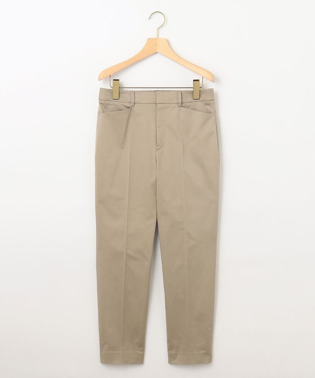 組曲 【WEB限定】サテンストレッチ クロップドパンツ モカベージュ系